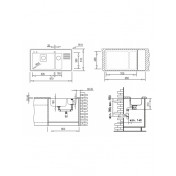 Kuchynský drez TEKA FRAME 1½ B½ D PLUS, TEKA-TOP, ľavý 2