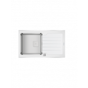Kuchynský drez TEKA LUX RS15 86 1B 1D DIAMOND, biele sklo 1